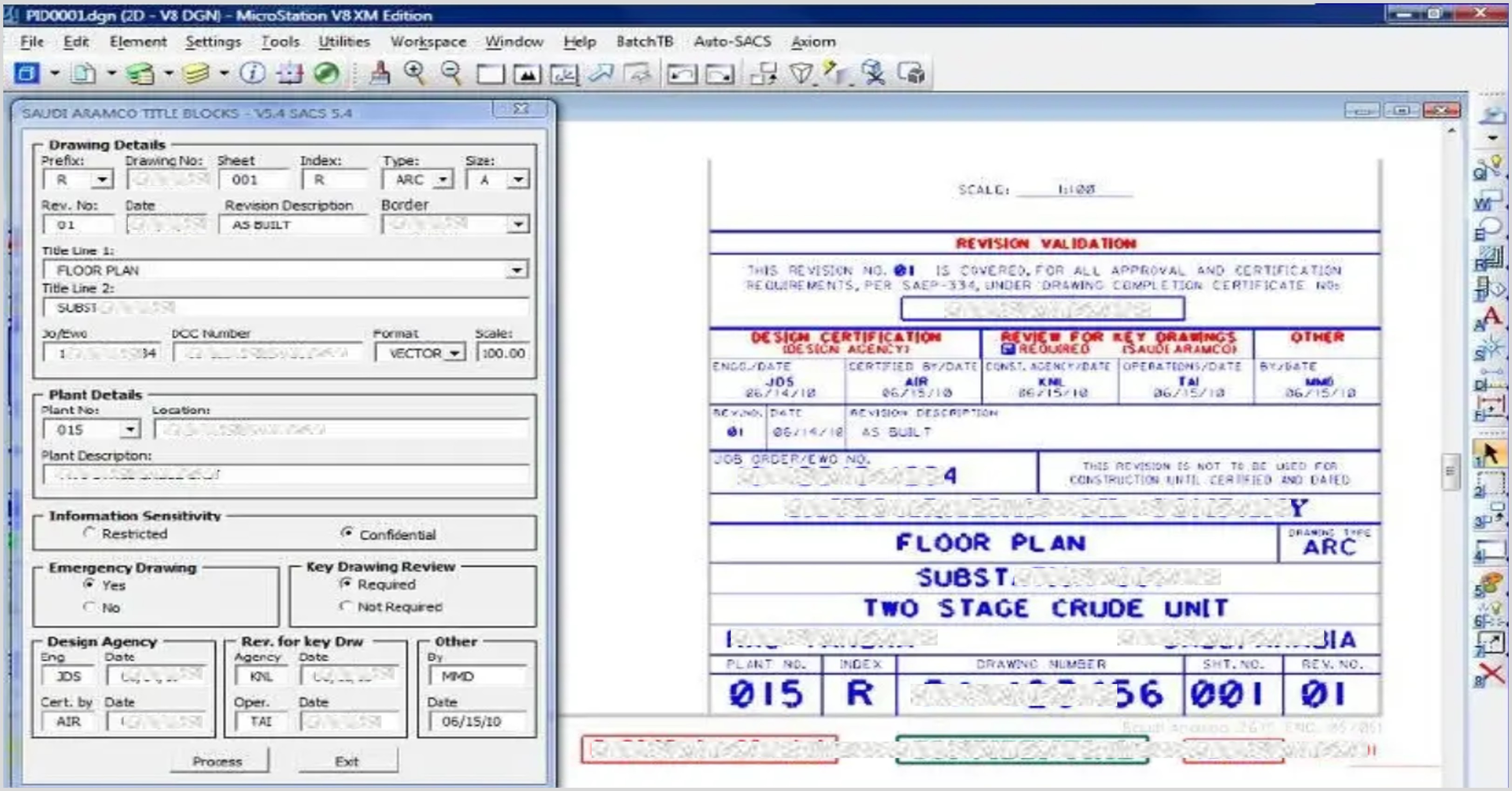 CAD files conversion as per Auto SACS Aramco CADD Standards